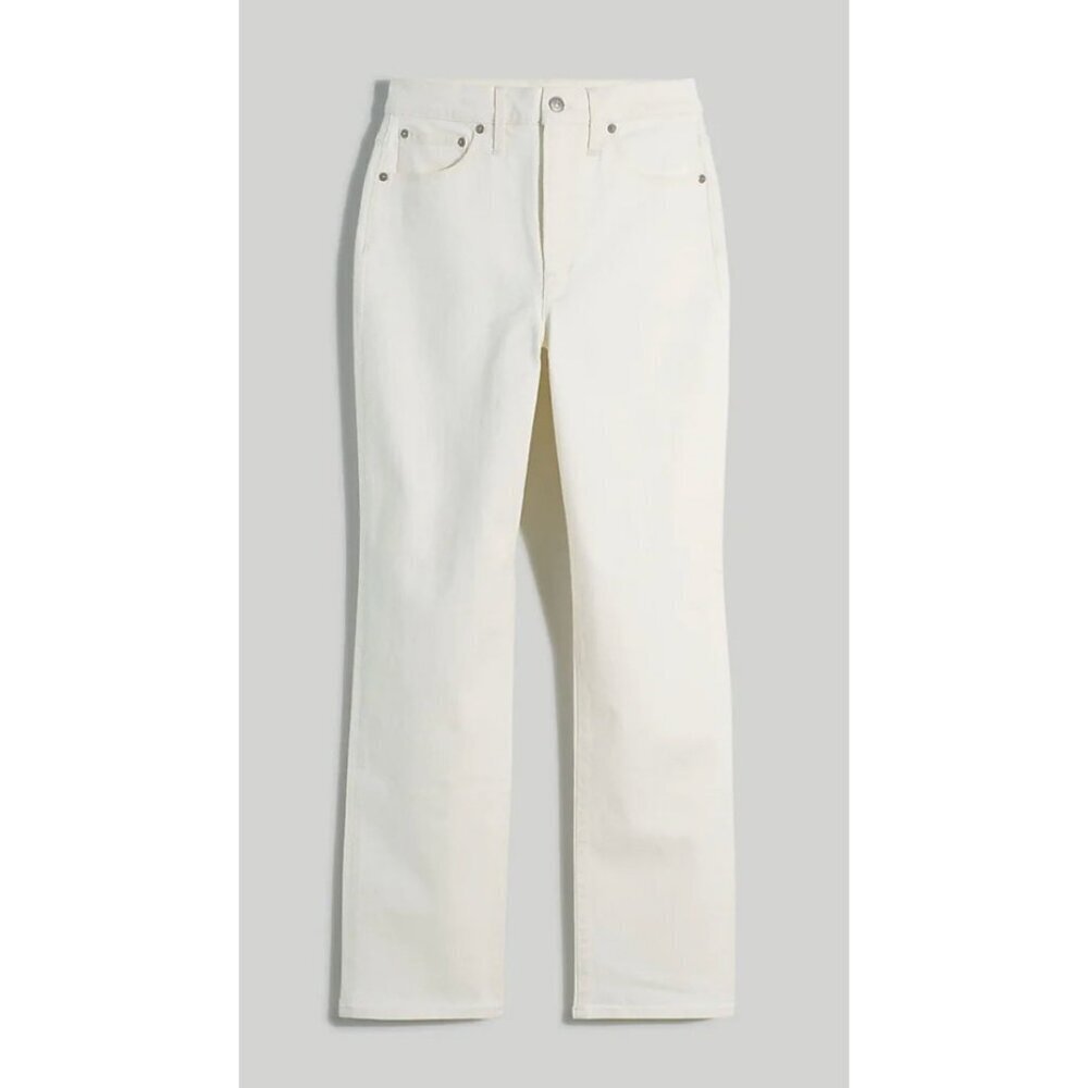 Madewell $128 Tall Perfect Straight Jean Tile White Size T28 NJ327
